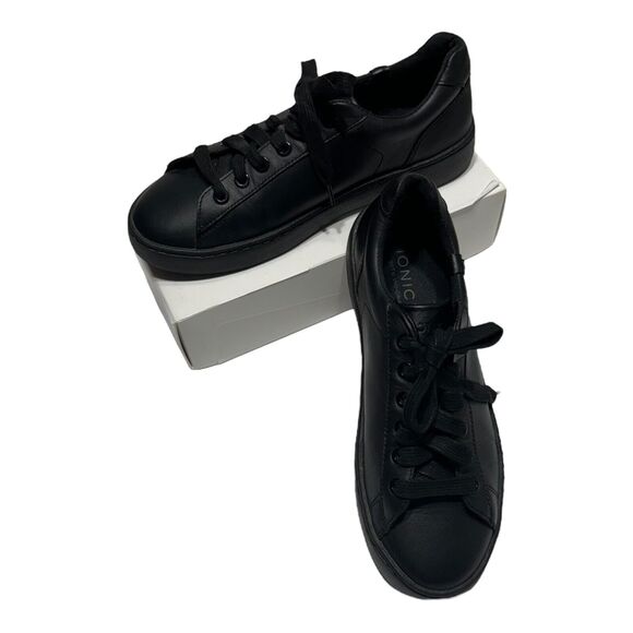 Vionic MABLE Pro Slip Resistant Leather Sneaker- Black Size 6.5 With Vio Grip - Picture 3 of 10